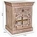 Comodino In Legno Beige Fatto A Mano, 53x45x66h Cm - Foto miniatura 3