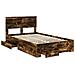 Struttura del letto Rovere fumé 120 x 200 cm Legno multistrato - Foto miniatura 5