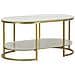 Tavolino Vkh791-oro-metallo-90x60x45 Cm - Foto miniatura 1