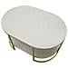Tavolino Vkh791-oro-metallo-90x60x45 Cm - Foto miniatura 4