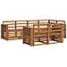 Set divani 7 pcs Naturale Legno di Acacia Massello - Foto miniatura 1