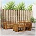 Set divani 7 pcs Naturale Legno di Acacia Massello - Foto miniatura 2