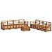 Set divani 9 pcs Naturale Legno di Acacia Massello - Foto miniatura 1