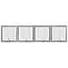 Cancello per cani con supporti 4 pcs Grigio Sonoma 100 x 100 cm - Foto miniatura 1