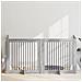 Cancello per cani con supporti 4 pcs Grigio Sonoma 100 x 100 cm - Foto miniatura 2