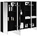 Mobiletto per specchio da bagno Rovere Nero 83,5 x 15,5 x 70 cm - Foto miniatura 3