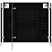 Mobiletto per specchio da bagno Rovere Nero 83,5 x 15,5 x 70 cm - Foto miniatura 7