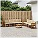 Set di divani da esterno con cuscino 9 pcs Naturale e Beige - Foto miniatura 2