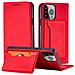 Portafoglio Magnetico Per Iphone 13 Pro, Custodia Per Carte, Colore Rosso. - Foto miniatura 2