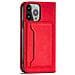 Portafoglio Magnetico Per Iphone 13 Pro, Custodia Per Carte, Colore Rosso. - Foto miniatura 4