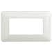3 Placche Muro 4 Posti Moduli Bianco Lucido Compatibile Tipo Bticino Matix - Foto miniatura 1