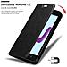 Custodia Compatibile Con Wiko Sunny 3 In Nero Di Notte - Coperchio Protettiva Con Chiusura Magnetica, Funzione Stand E Tasca Per Le Carte - Foto miniatura 4