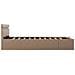 Giroletto Idraulico con LED Cappuccino Similpelle 180x200cm - Foto miniatura 6