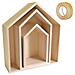 3 Scaffali Di Legno Casa + Washi Tape Dorato 5 M - Foto miniatura 1