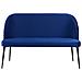 Divano 2 Posti In Velluto Blu Scuro Osby - Foto miniatura 1