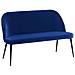 Divano 2 Posti In Velluto Blu Scuro Osby - Foto miniatura 6