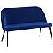 Divano 2 Posti In Velluto Blu Scuro Osby - Foto miniatura 2