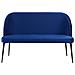 Divano 2 Posti In Velluto Blu Scuro Osby - Foto miniatura 12