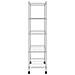 Scaffale A 5 Livelli Con Ruote 75x35x155 Cm Cromato 250 Kg - Foto miniatura 4