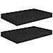 Scaffali A Parete 2 Pz Neri 40x23x3,8 Cm In Mdf - Foto miniatura 2
