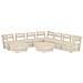 Set Divani Da Giardino Su Pallet 9 Pz In Legno Abete Impregnato - Foto miniatura 1