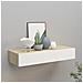 Scaffale Da Parete Con Cassetto Bianco Rovere 60x23,5x10 Cm Mdf - Foto miniatura 1