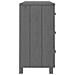 Credenza Grigio Scuro 113x40x80 Cm In Legno Massello Di Pino - Foto miniatura 8