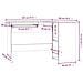Scrivania Angolo Rovere Marrone 120x140x75 Cm Legno Multistrato - Foto miniatura 2