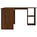 Scrivania Angolo Rovere Marrone 120x140x75 Cm Legno Multistrato - Foto miniatura 5