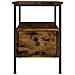 Comodino Rovere Fumo 34x36x50 Cm In Legno Multistrato - Foto miniatura 4
