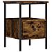 Comodino Rovere Fumo 34x36x50 Cm In Legno Multistrato - Foto miniatura 1