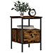Comodino Rovere Fumo 34x36x50 Cm In Legno Multistrato - Foto miniatura 8