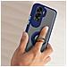 Cover Per Honor 90 Lite Anello Metallico Supporto Bordo Blu - Foto miniatura 3