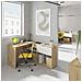 Scrivania Riverside, Scrittoio Multifunzione Reversibile Ad Angolo Con Libreria, Tavolo Da Studio O Ufficio Multiposizione, 108x70h140 Cm, Bianco E Rovere Nodi - Foto miniatura 4