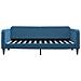 Divano Letto Con Materasso Blu 90x200 Cm In Velluto - Foto miniatura 2
