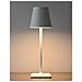 Lampada Da Tavolo Led Senza Fili Ricarica Usb-c Dimmerabile In Metallo Bianco - Foto miniatura 2