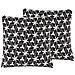 Set Di 2 Cuscini Andirin Cotone 45 X 45 Cm Nero Trama Geometrica - Foto miniatura 6