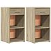 Comodini 2 Pz Rovere Sonoma 35x34x65 Cm In Legno Multistrato - Foto miniatura 2