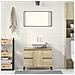 Mobile Lavabo Rovere Sonoma 80x33x60 Cm In Legno Multistrato - Foto miniatura 3