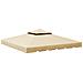 Tettuccio di Ricambio per Gazebo da Giardino 3x3m con Tetto a 2 Livelli in Poliestere Beige - Foto miniatura 1