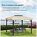 Tettuccio di Ricambio per Gazebo da Giardino 3x3m con Tetto a 2 Livelli in Poliestere Beige - Foto miniatura 3