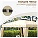 Tettuccio di Ricambio per Gazebo da Giardino 3x3m con Tetto a 2 Livelli in Poliestere Beige - Foto miniatura 6