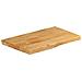 Piano Tavolo 50x40x2,5 Cm Bordi Vivi In Legno Massello Di Mango - Foto miniatura 2