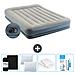 Set Materassino Gonfiabile - 203x152x30 Cm - Grigio - Include Accessori Coordinati Cb17 - Foto miniatura 1