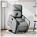 Poltrona Alzapersona Massaggi Reclinabile Grigio Chiaro Tessuto - Foto miniatura 7