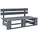 Divano Centrale Da Giardino Pallet Legno Pino Impregnato Grigio - Foto miniatura 8