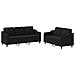 Set Di Divani 2 Pz Con Cuscini Nero In Tessuto - Foto miniatura 1