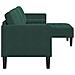 Divano 3 posti con chaise longue L verde scuro 160 cm in velluto - Foto miniatura 5