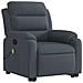 Poltrona Alzapersona Reclinabile Grigio Scuro in Velluto - Foto miniatura 3