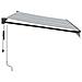 Tenda Retrattile Antracite e Bianca 3,5x2,5m Tessuto/Alluminio - Foto miniatura 4